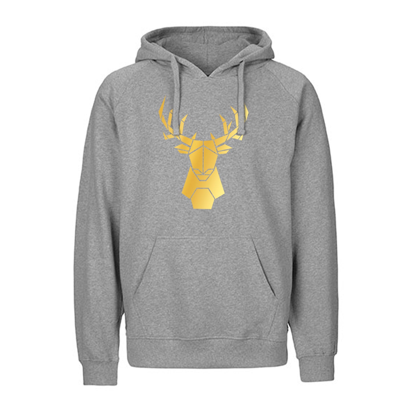 FairTrade hoodie/hoodie 'Hirsch origami' 100% organic cotton