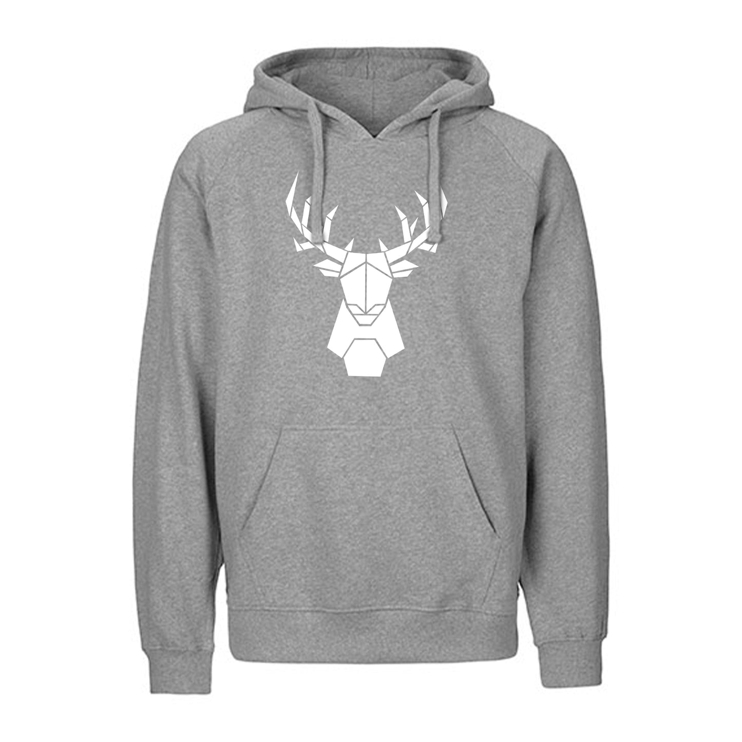 FairTrade hoodie/hoodie 'Hirsch origami' 100% organic cotton
