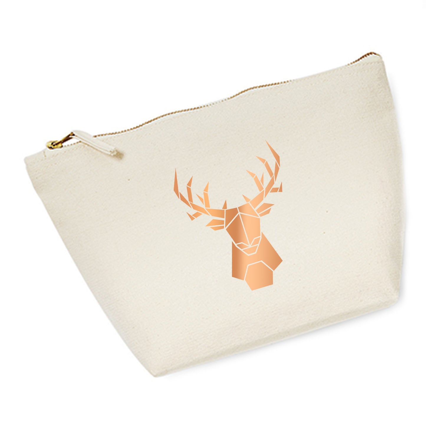 Cosmetic bag (M) 'Fuchs origami' cotton canvas