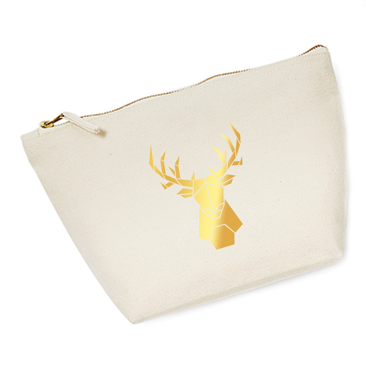 Cosmetic bag (M) 'Fuchs origami' cotton canvas