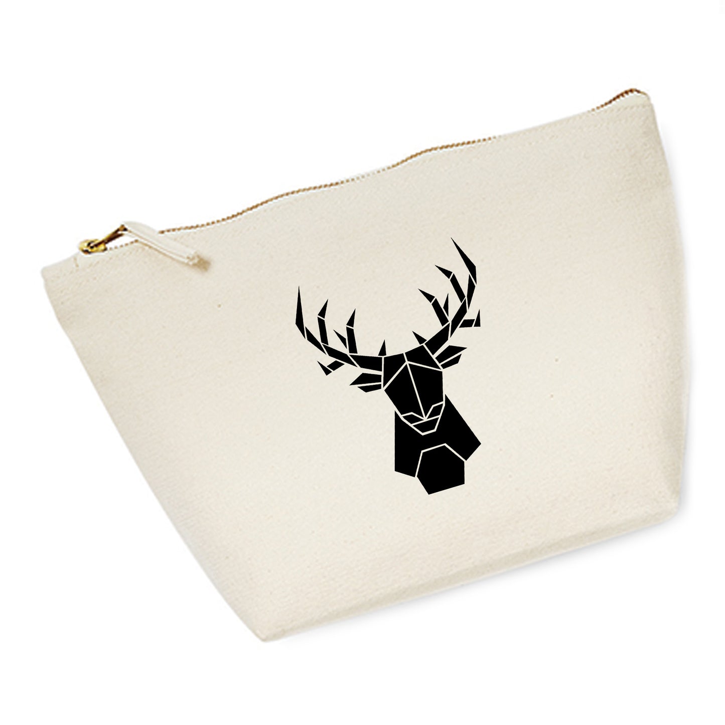 Cosmetic bag (M) 'Fuchs origami' cotton canvas
