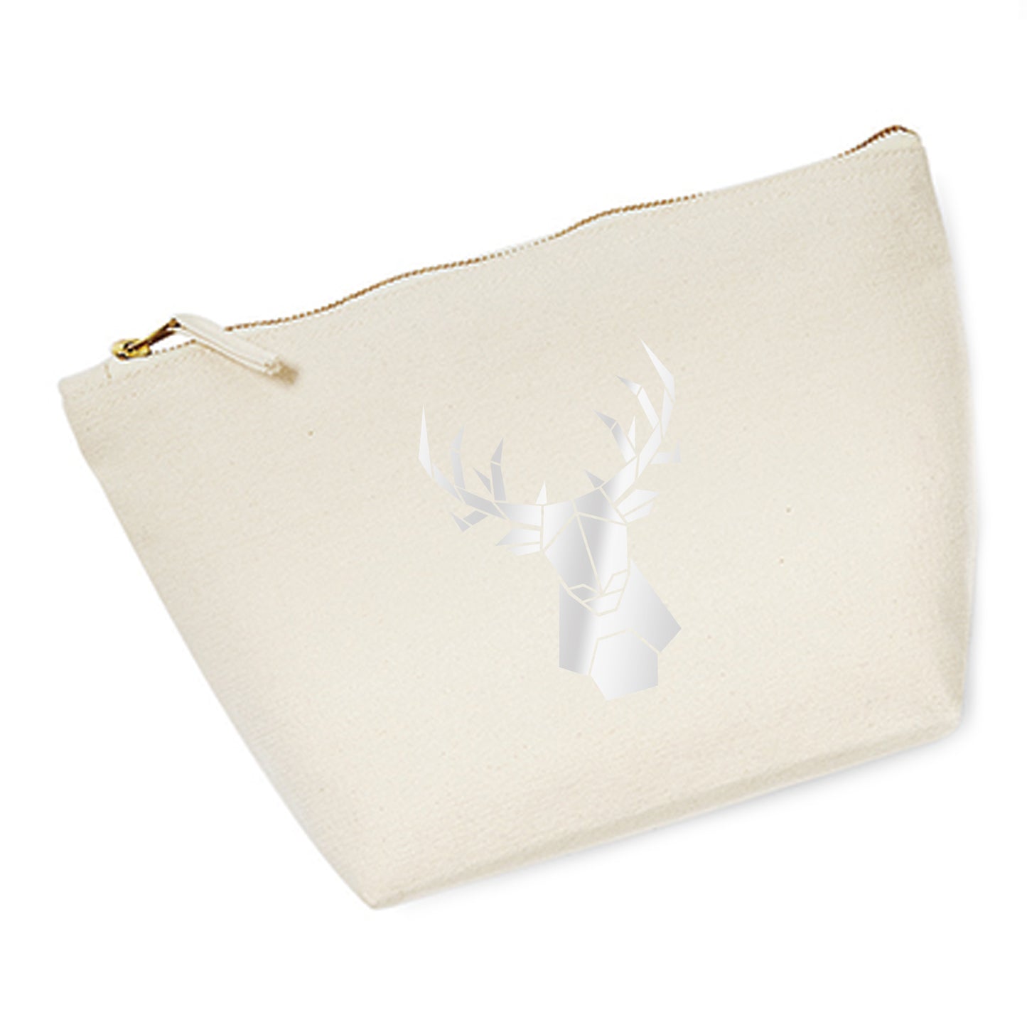Cosmetic bag (M) 'Fuchs origami' cotton canvas