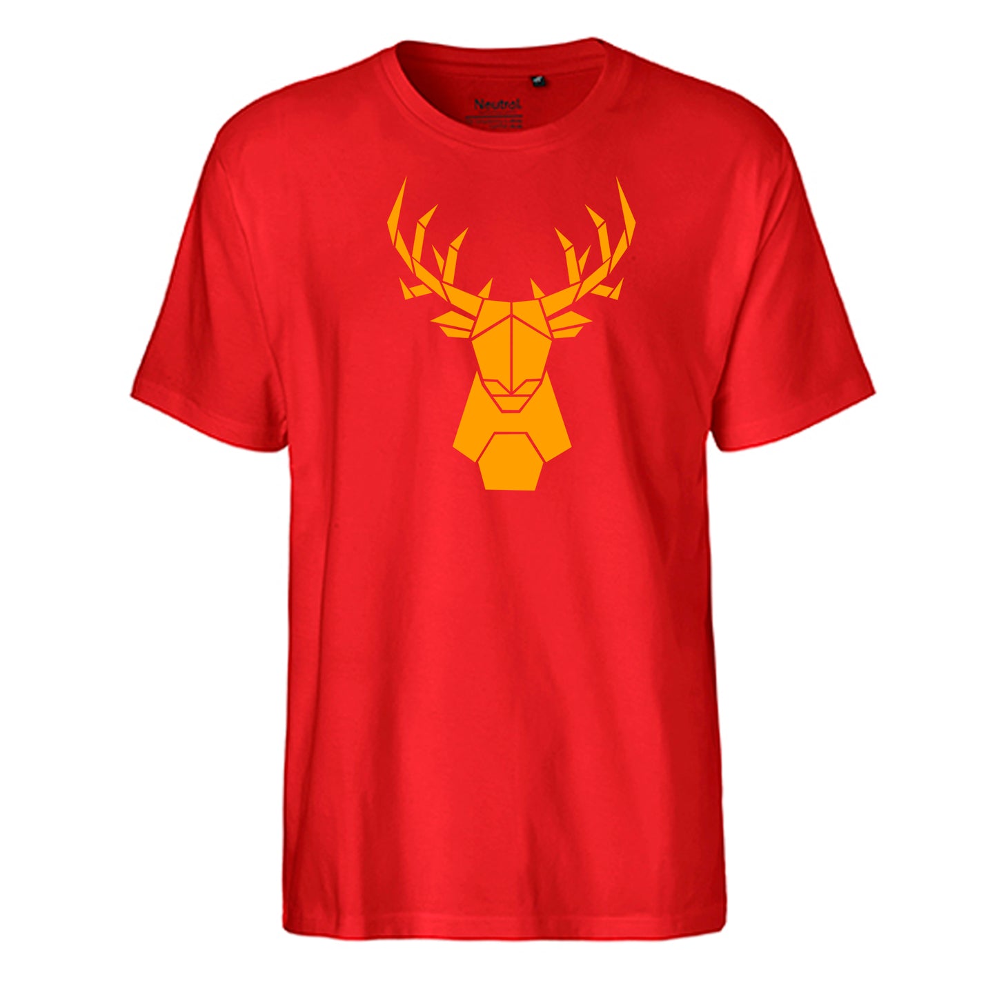 FairTrade men's t-shirt 'Deer Origami' organic cotton