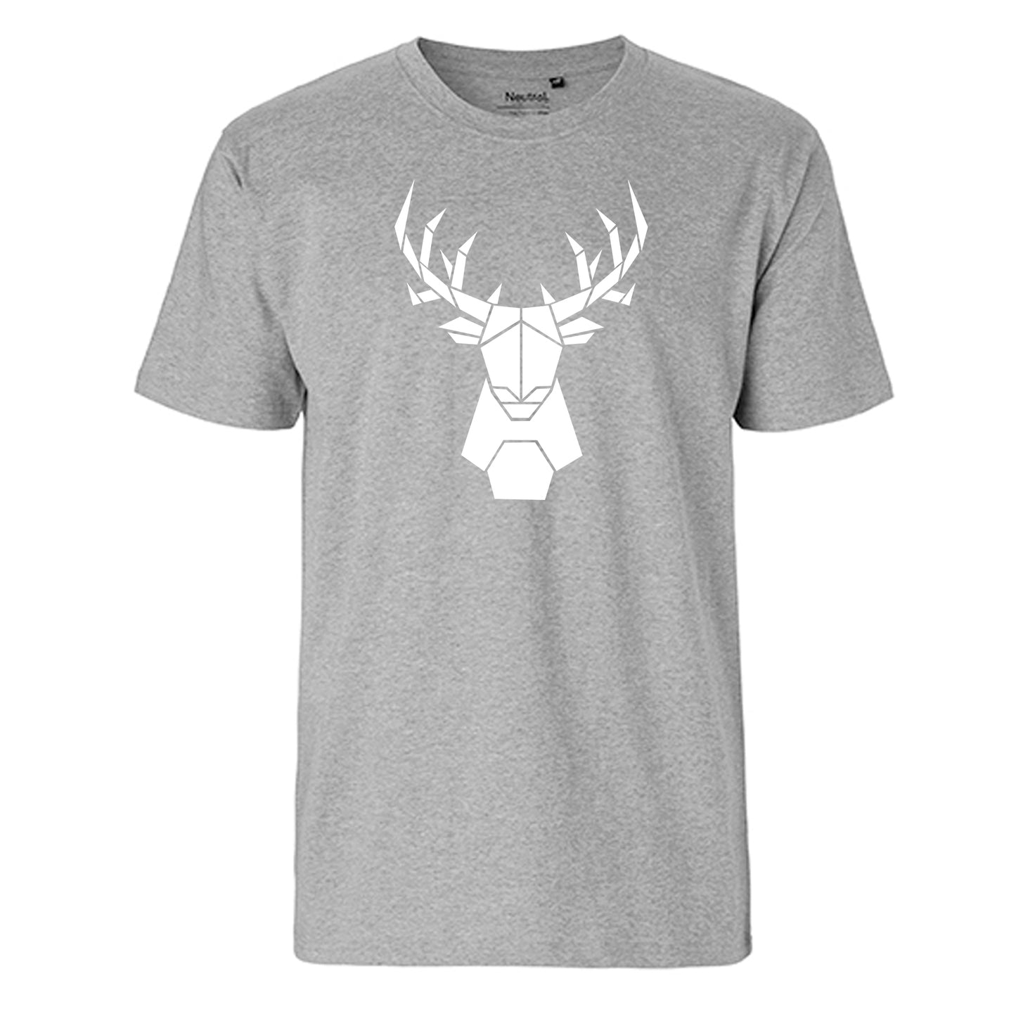 FairTrade men's t-shirt 'Deer Origami' organic cotton