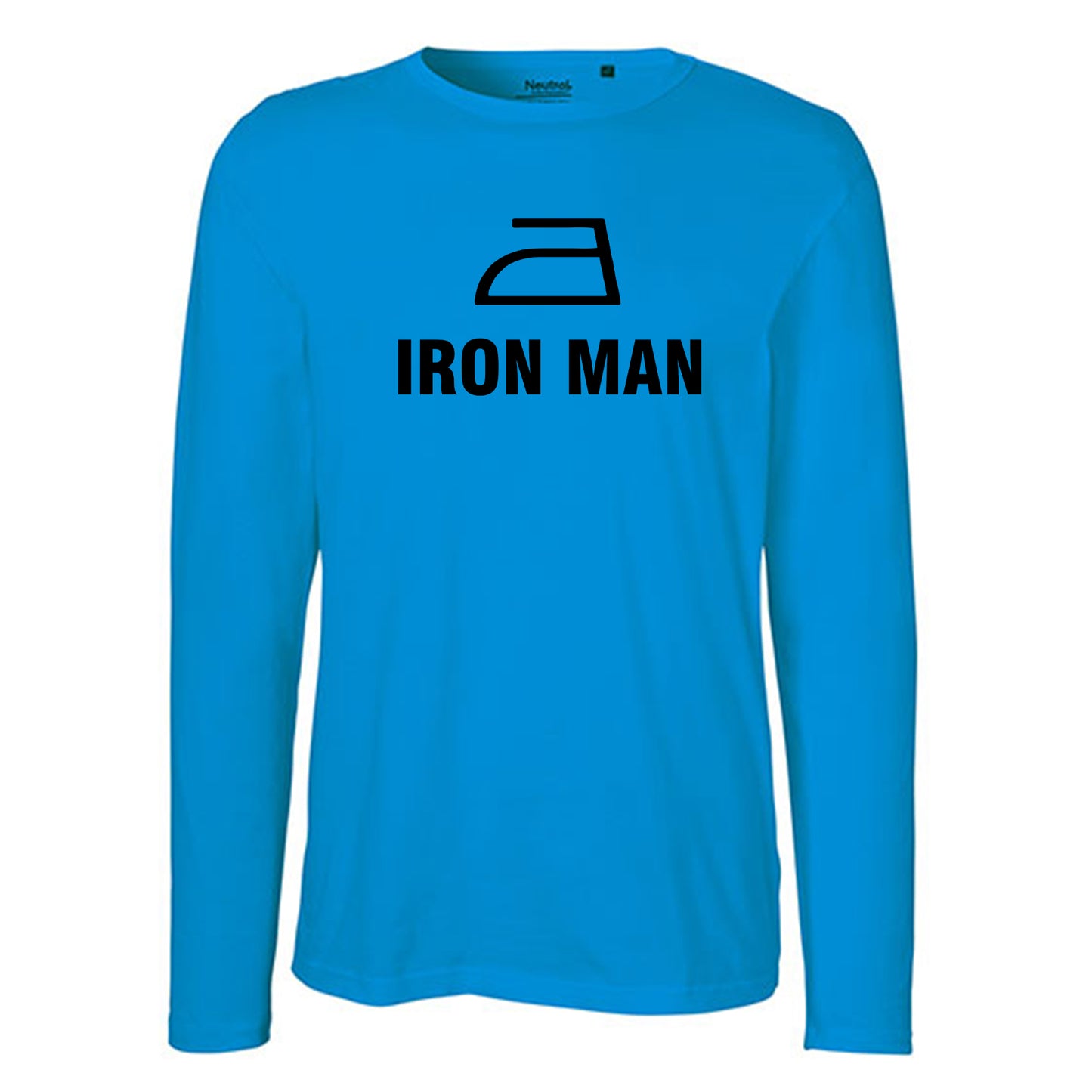 Herren FairTrade Longsleeve Shirt | Motiv "IRON MAN" | 100% Bio-Baumwolle und aus nachhaltiger Produktion | Größen S-3XL
