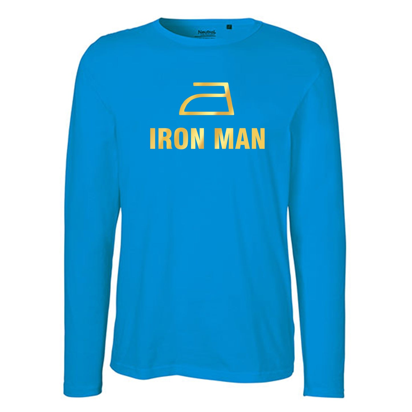 Herren FairTrade Longsleeve Shirt | Motiv "IRON MAN" | 100% Bio-Baumwolle und aus nachhaltiger Produktion | Größen S-3XL