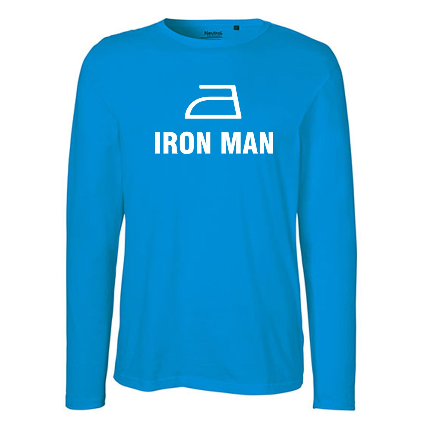 Herren FairTrade Longsleeve Shirt | Motiv "IRON MAN" | 100% Bio-Baumwolle und aus nachhaltiger Produktion | Größen S-3XL
