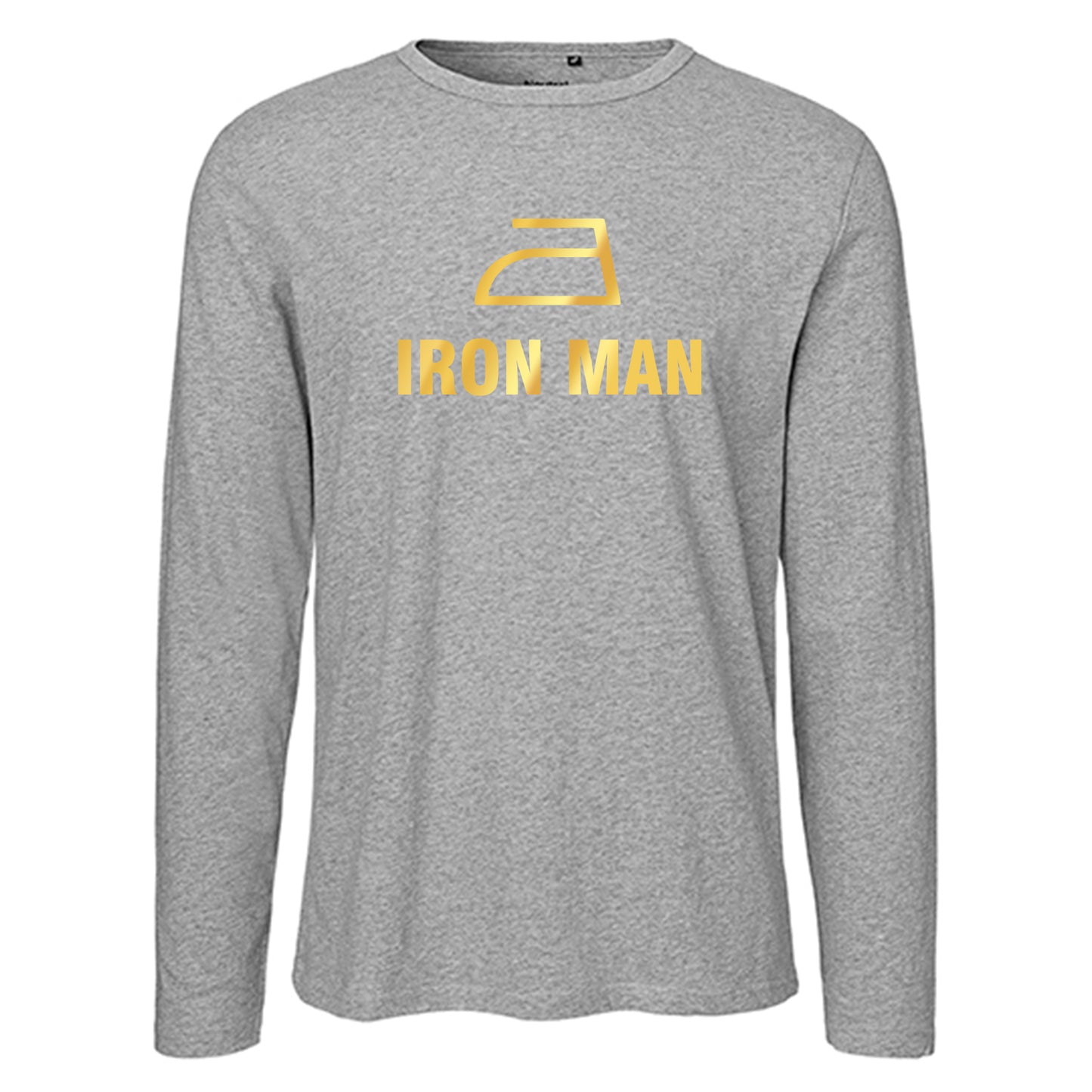 Herren FairTrade Longsleeve Shirt | Motiv "IRON MAN" | 100% Bio-Baumwolle und aus nachhaltiger Produktion | Größen S-3XL