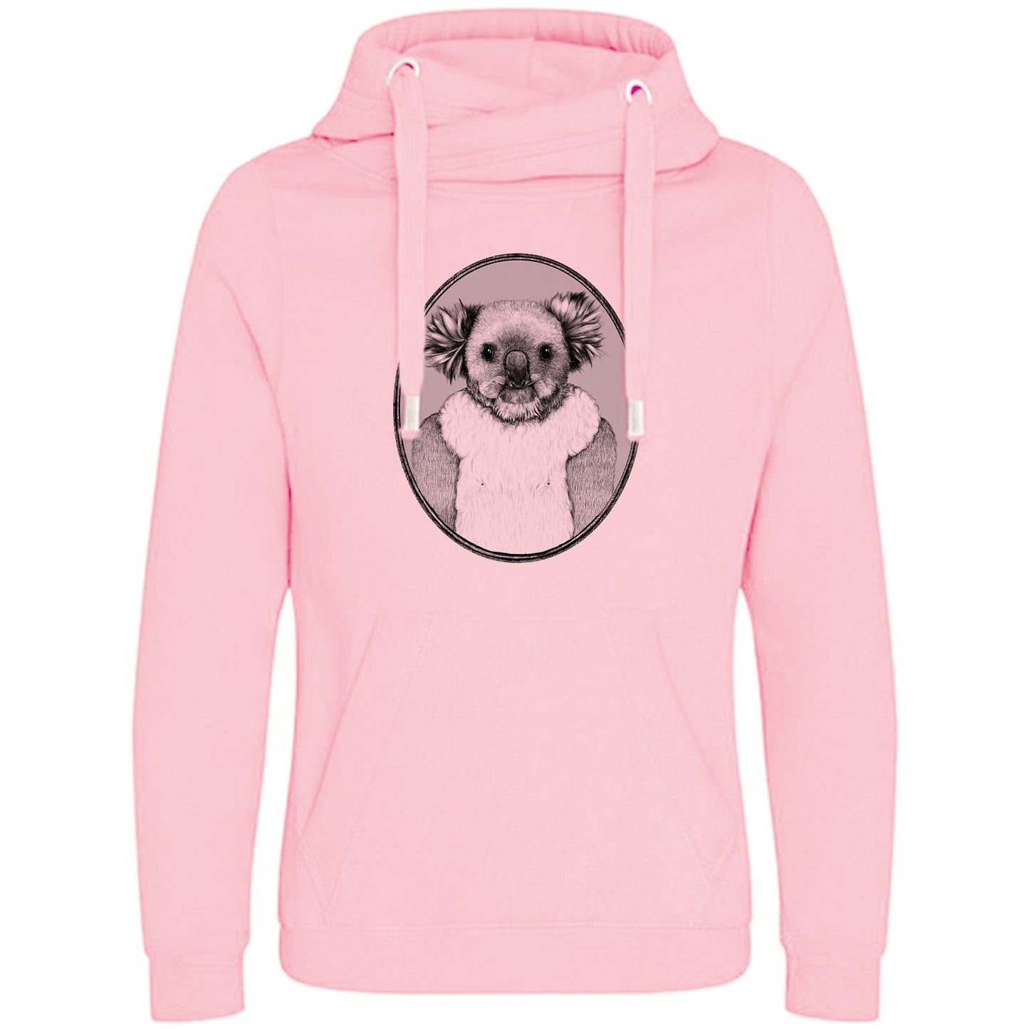 Cross Neck Hoodie/ Pulli / Motiv: Koala