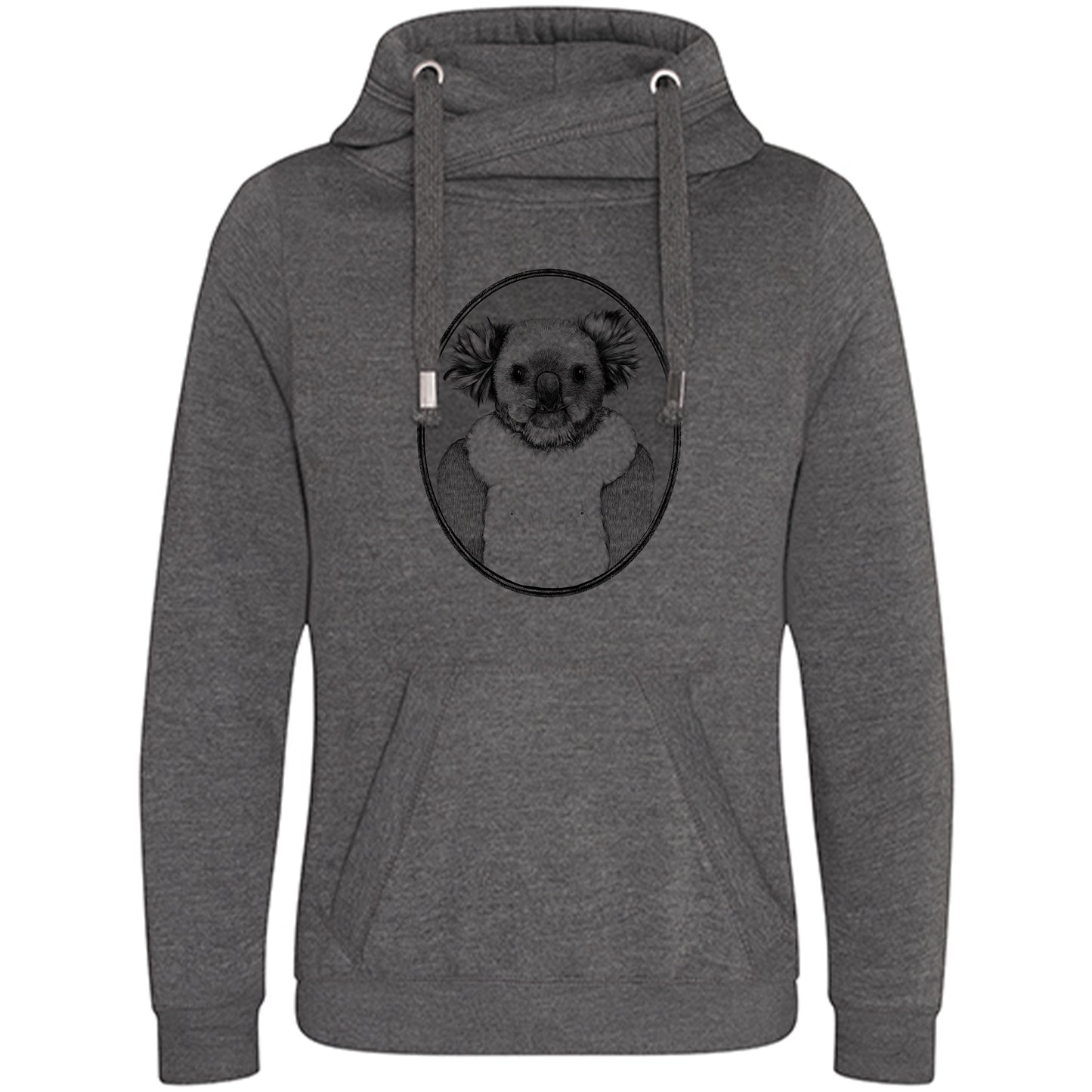 Cross Neck Hoodie/ Pulli / Motiv: Koala