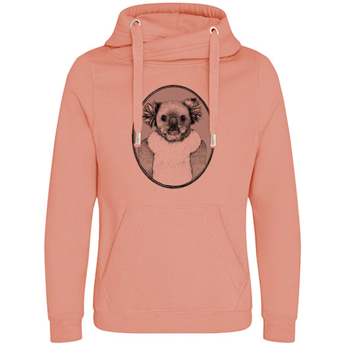 Cross Neck Hoodie/ Pulli / Motiv: Koala