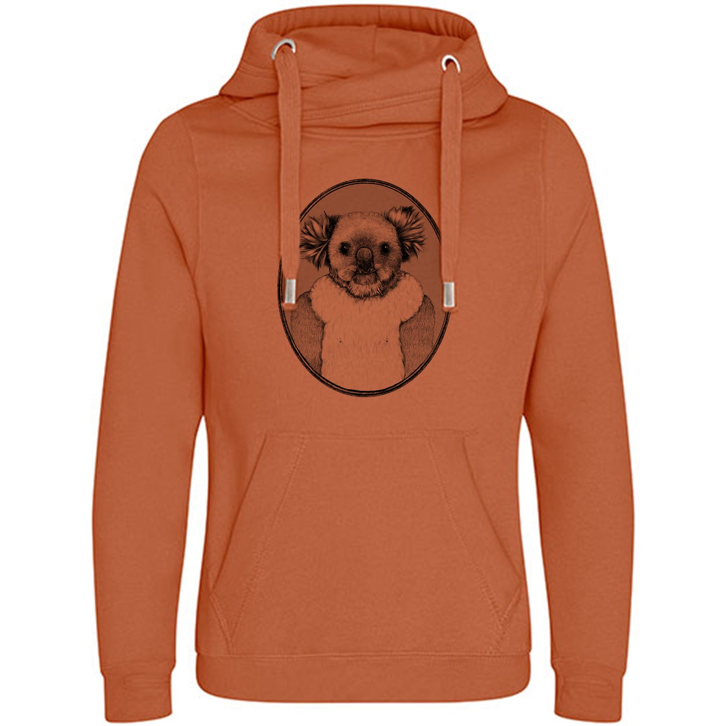 Cross Neck Hoodie/ Pulli / Motiv: Koala