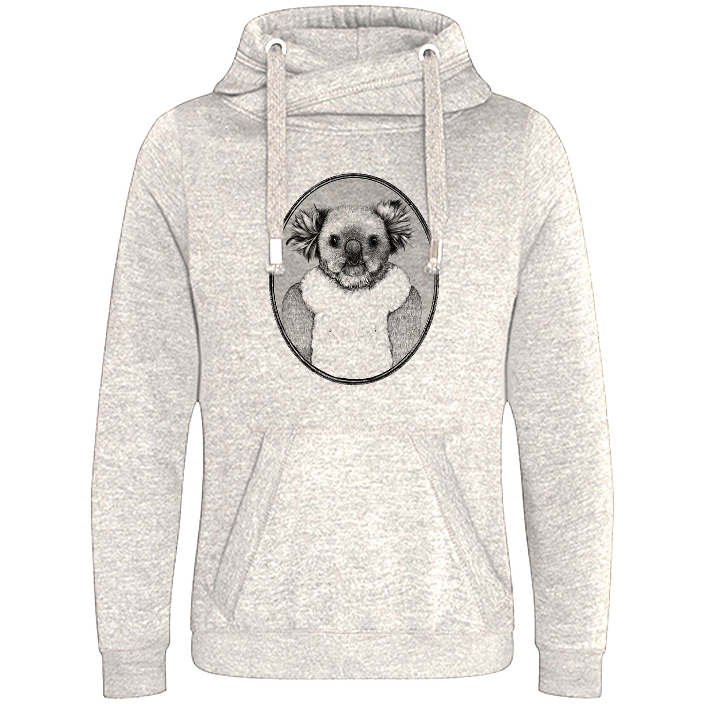 Cross Neck Hoodie/ Pulli / Motiv: Koala