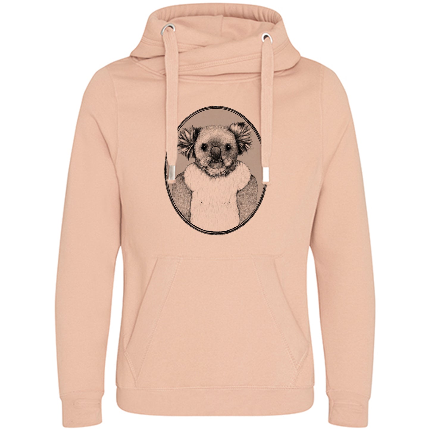 Cross Neck Hoodie/ Pulli / Motiv: Koala