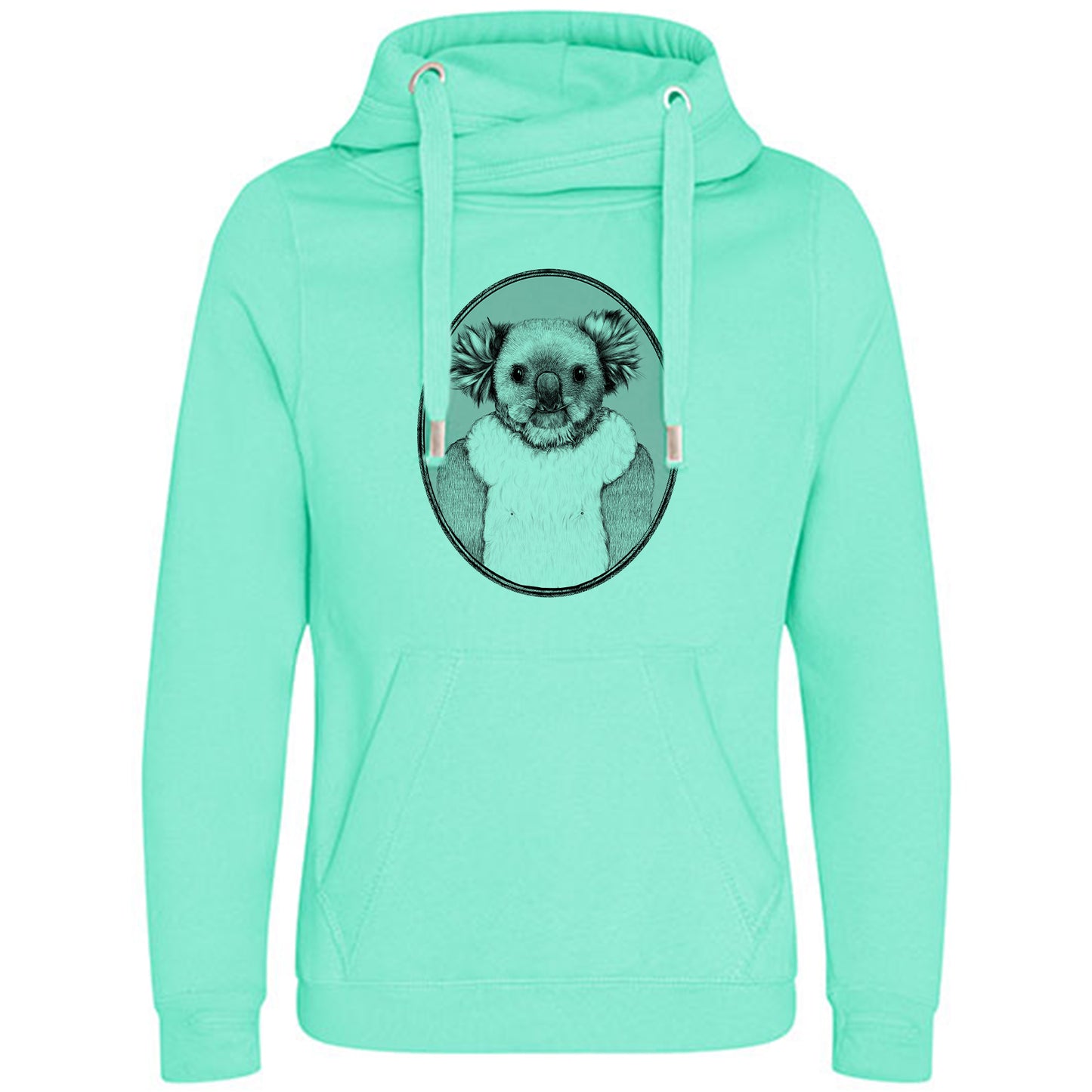 Cross Neck Hoodie/ Pulli / Motiv: Koala