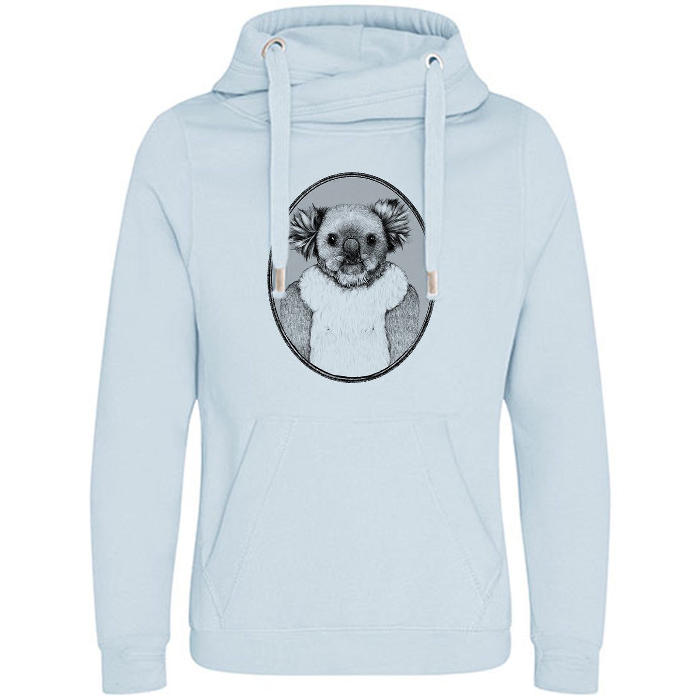 Cross Neck Hoodie/ Pulli / Motiv: Koala