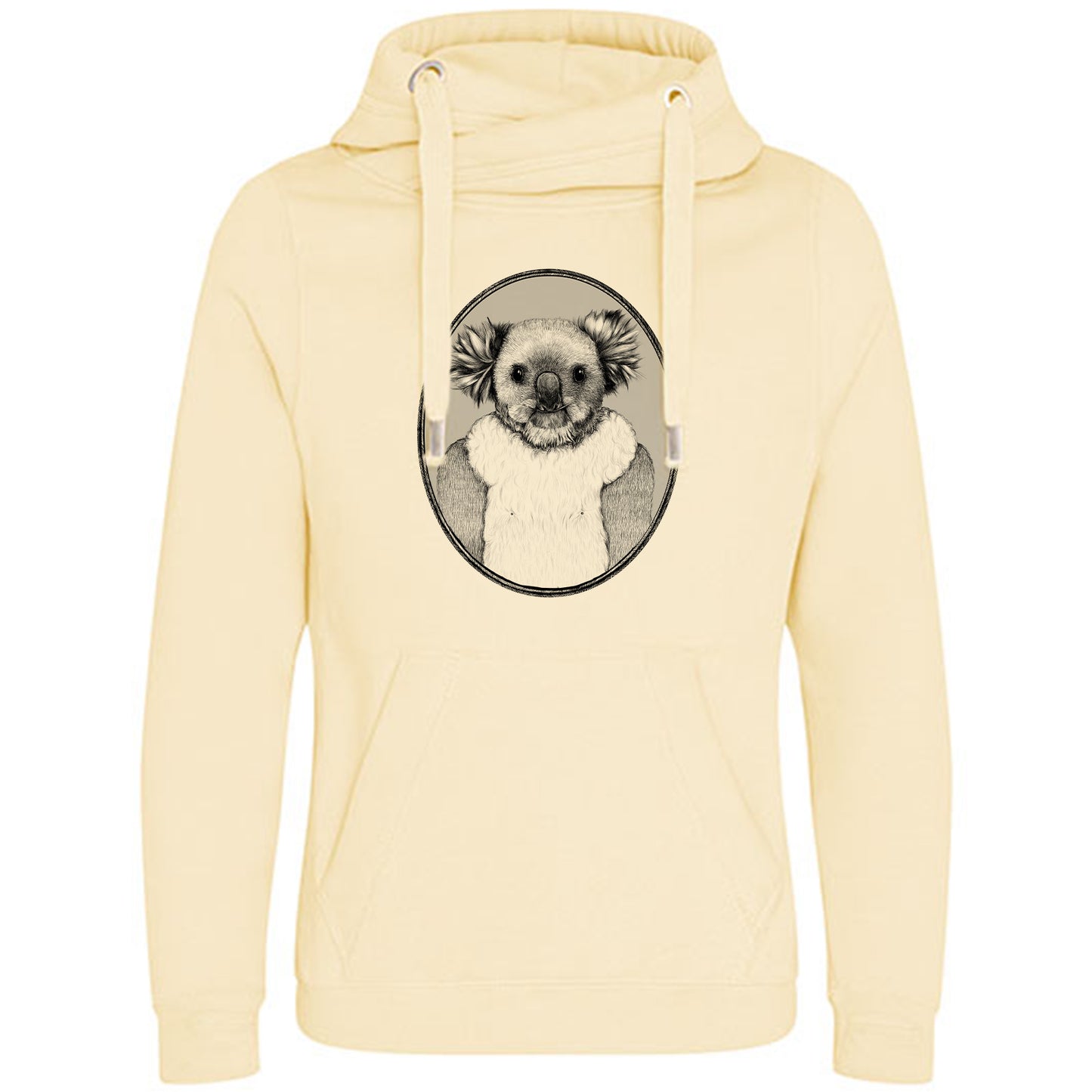 Cross Neck Hoodie/ Pulli / Motiv: Koala