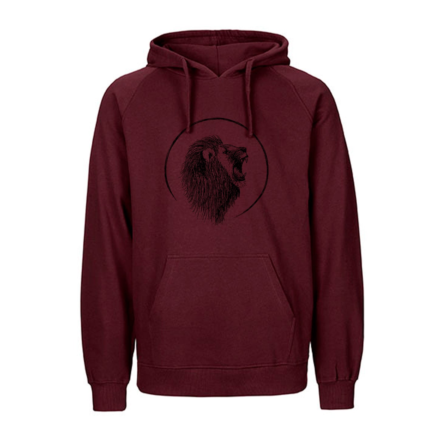 FairTrade hoodie/hoodie 'lion head - drawn' 100% organic cotton