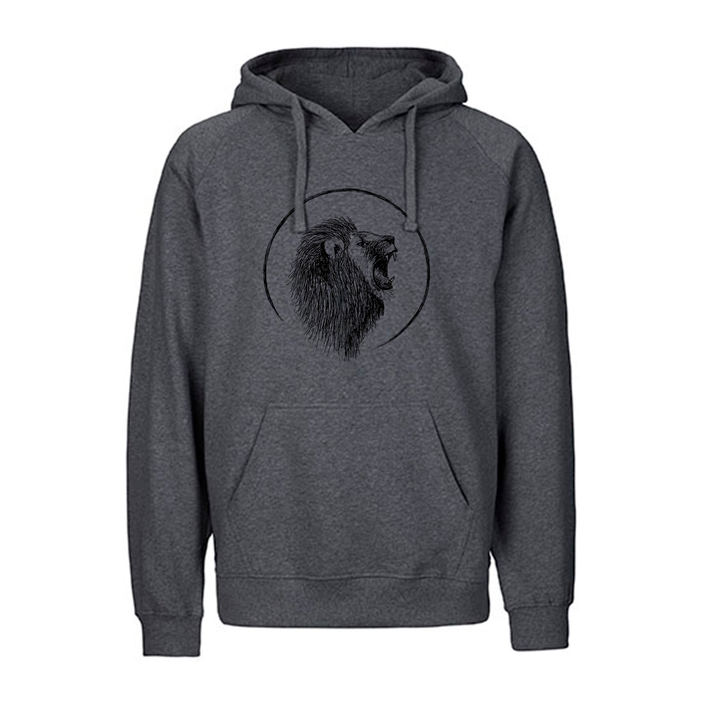 FairTrade hoodie/hoodie 'lion head - drawn' 100% organic cotton