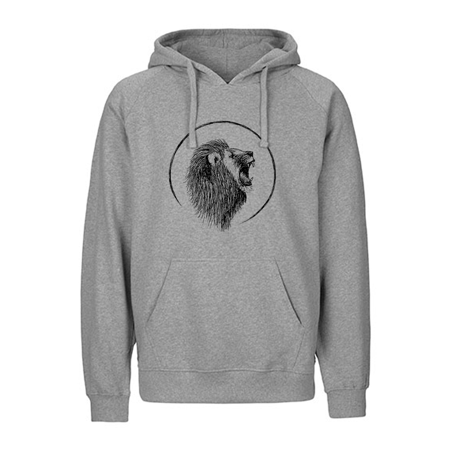 FairTrade hoodie/hoodie 'lion head - drawn' 100% organic cotton