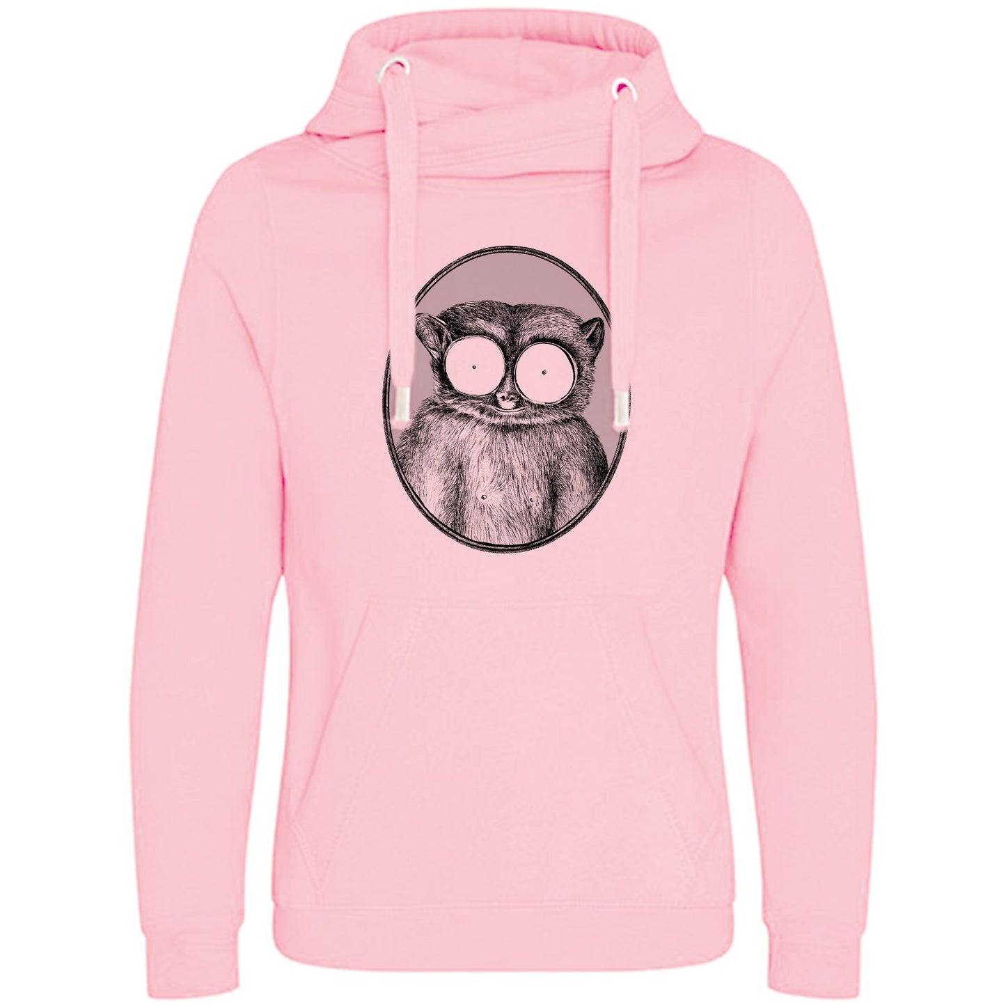 Cross Neck Hoodie/ Pulli / Motiv: Maki gezeichnet