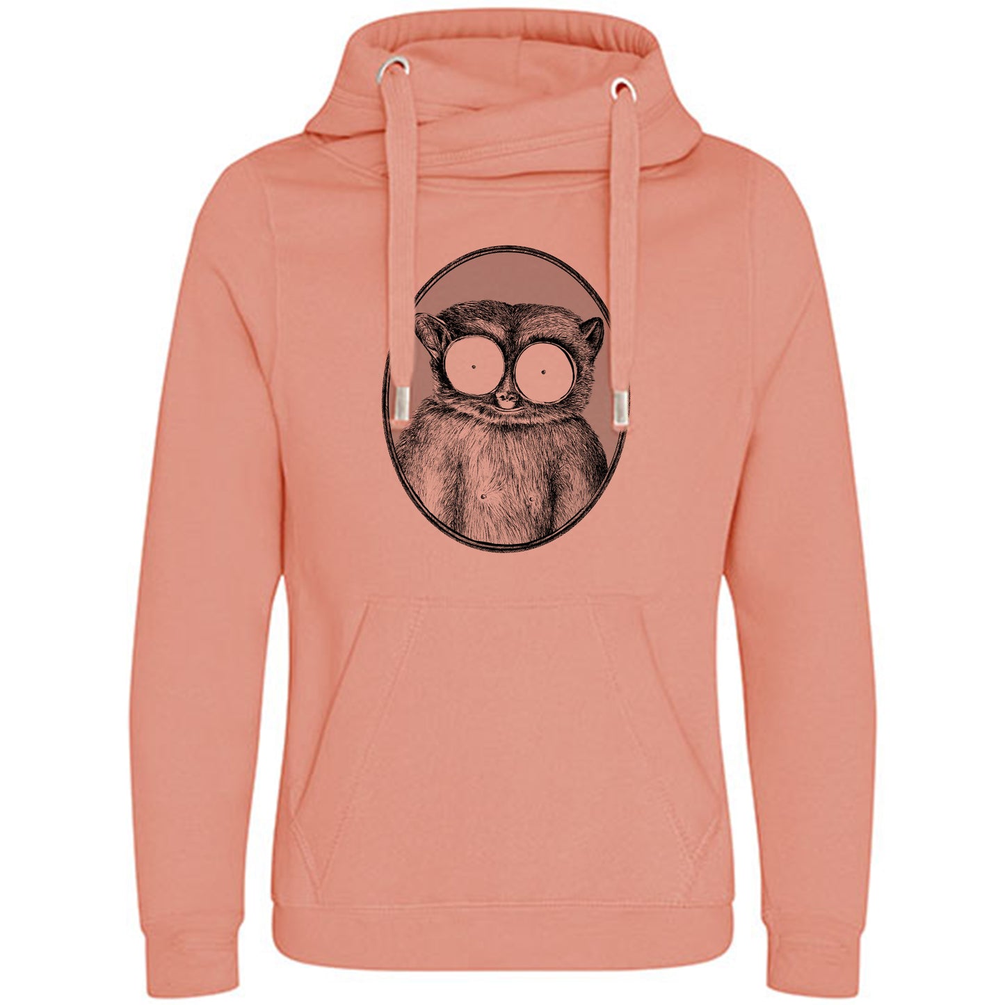 Cross Neck Hoodie/ Pulli / Motiv: Maki gezeichnet