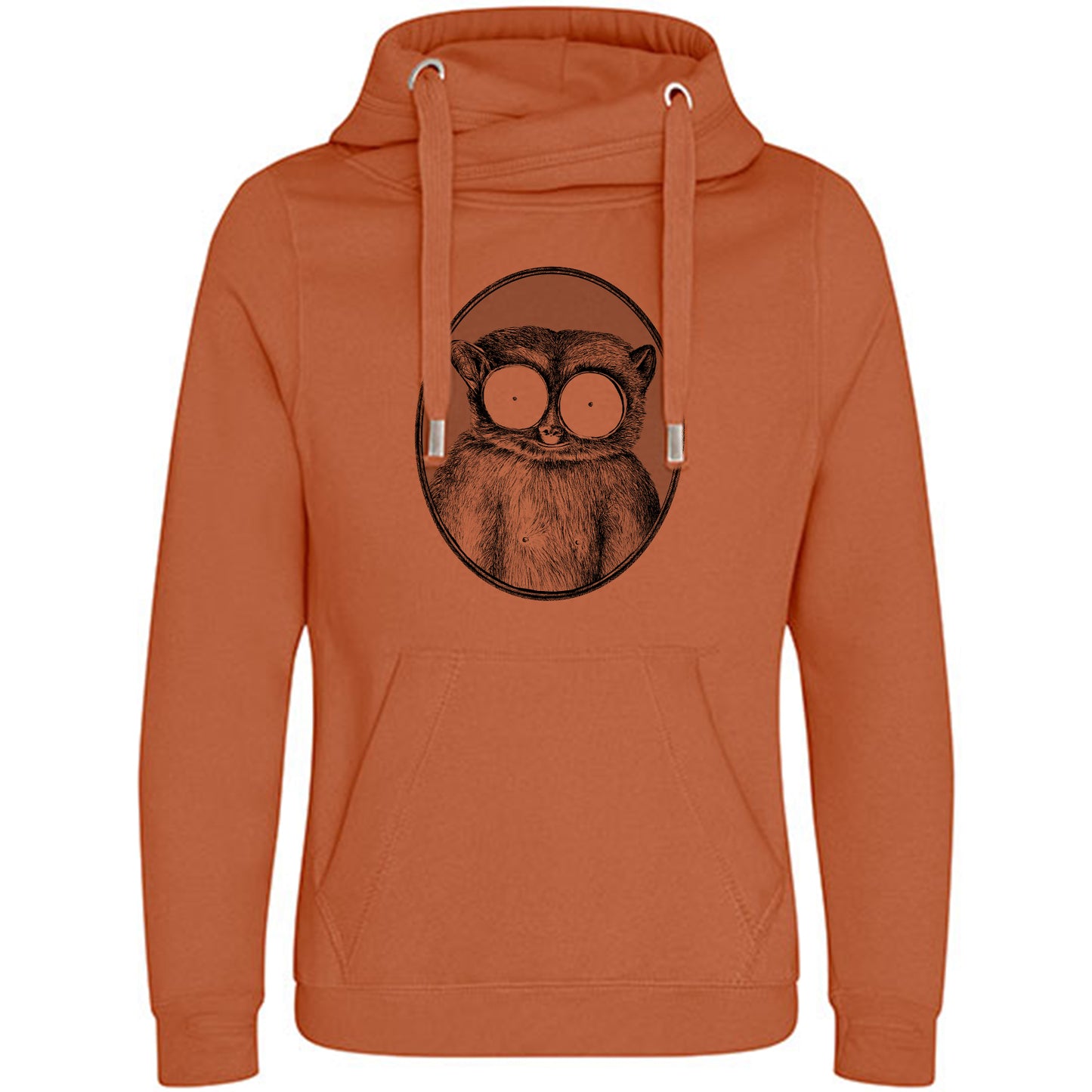 Cross Neck Hoodie/ Pulli / Motiv: Maki gezeichnet