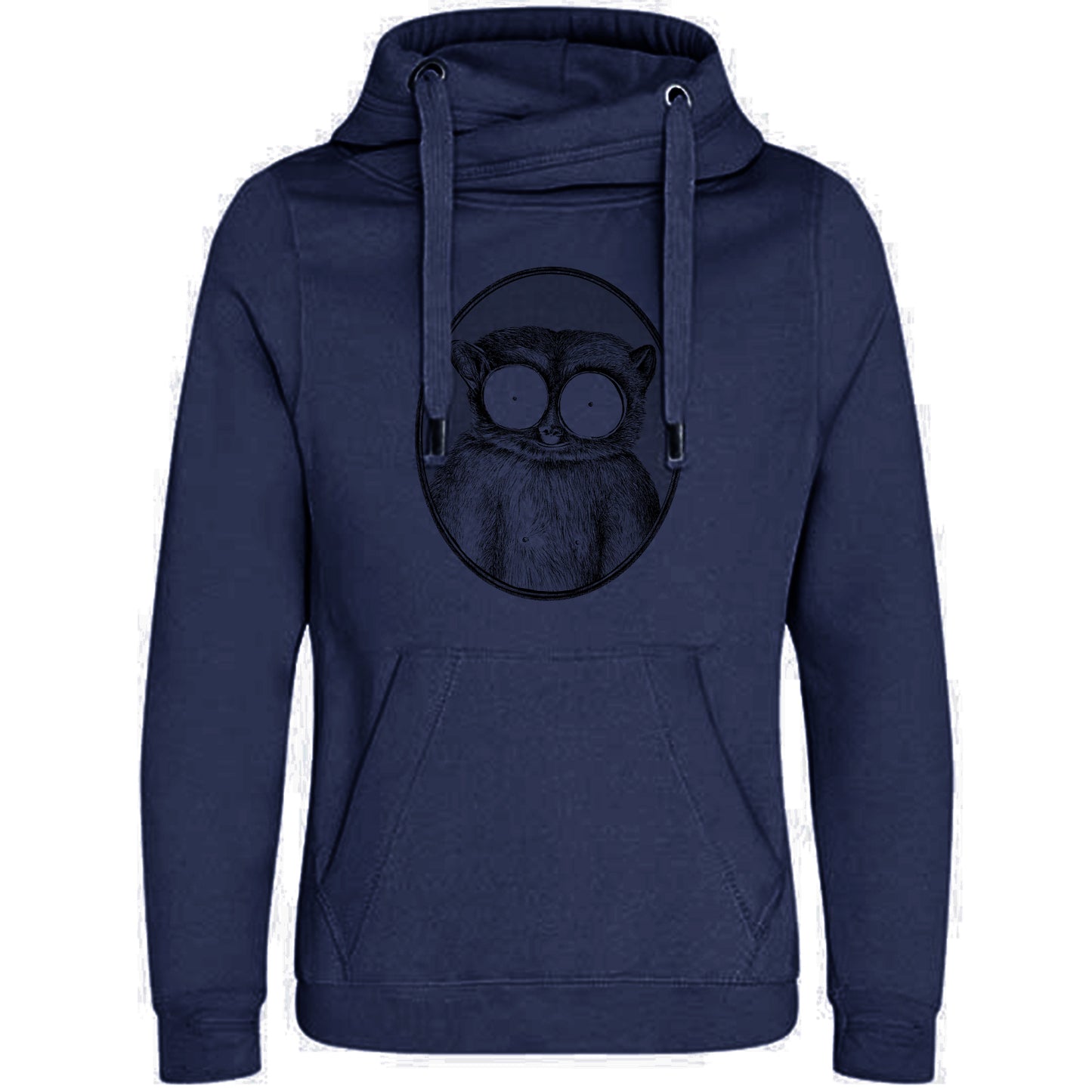 Cross Neck Hoodie/ Pulli / Motiv: Maki gezeichnet