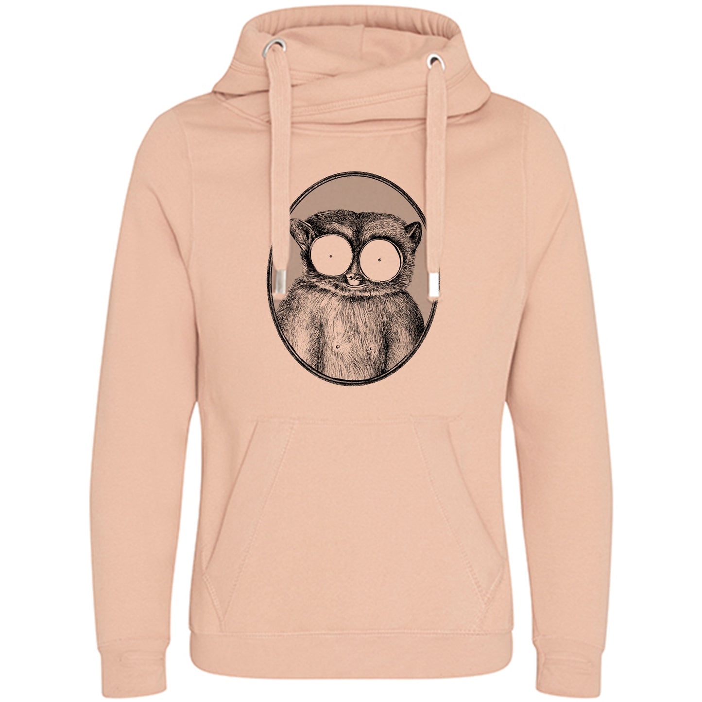 Cross Neck Hoodie/ Pulli / Motiv: Maki gezeichnet