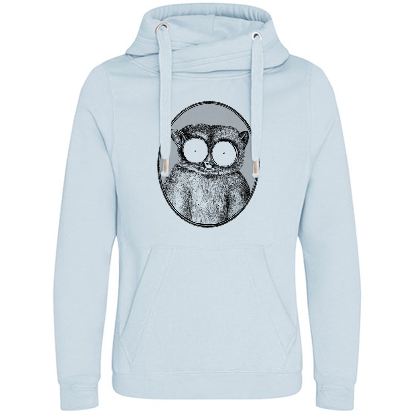 Cross Neck Hoodie/ Pulli / Motiv: Maki gezeichnet