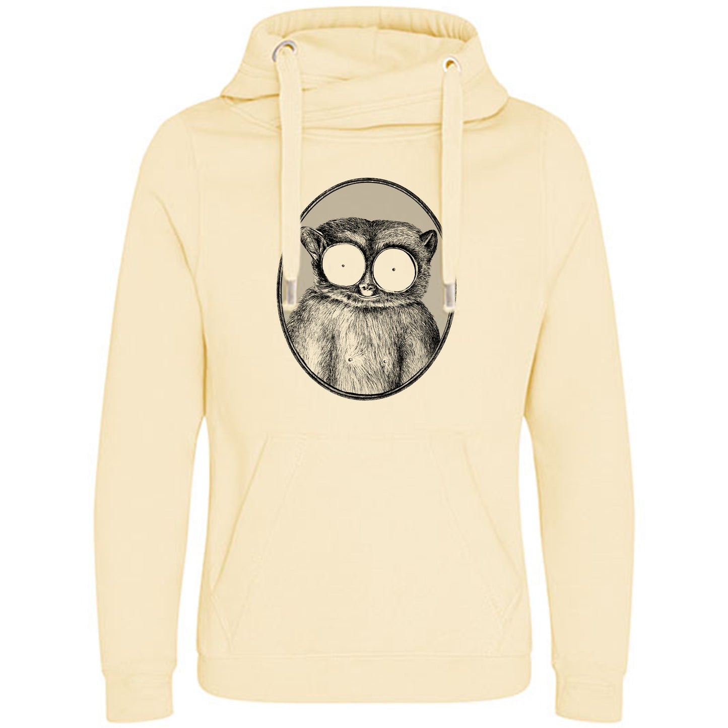 Cross Neck Hoodie/ Pulli / Motiv: Maki gezeichnet