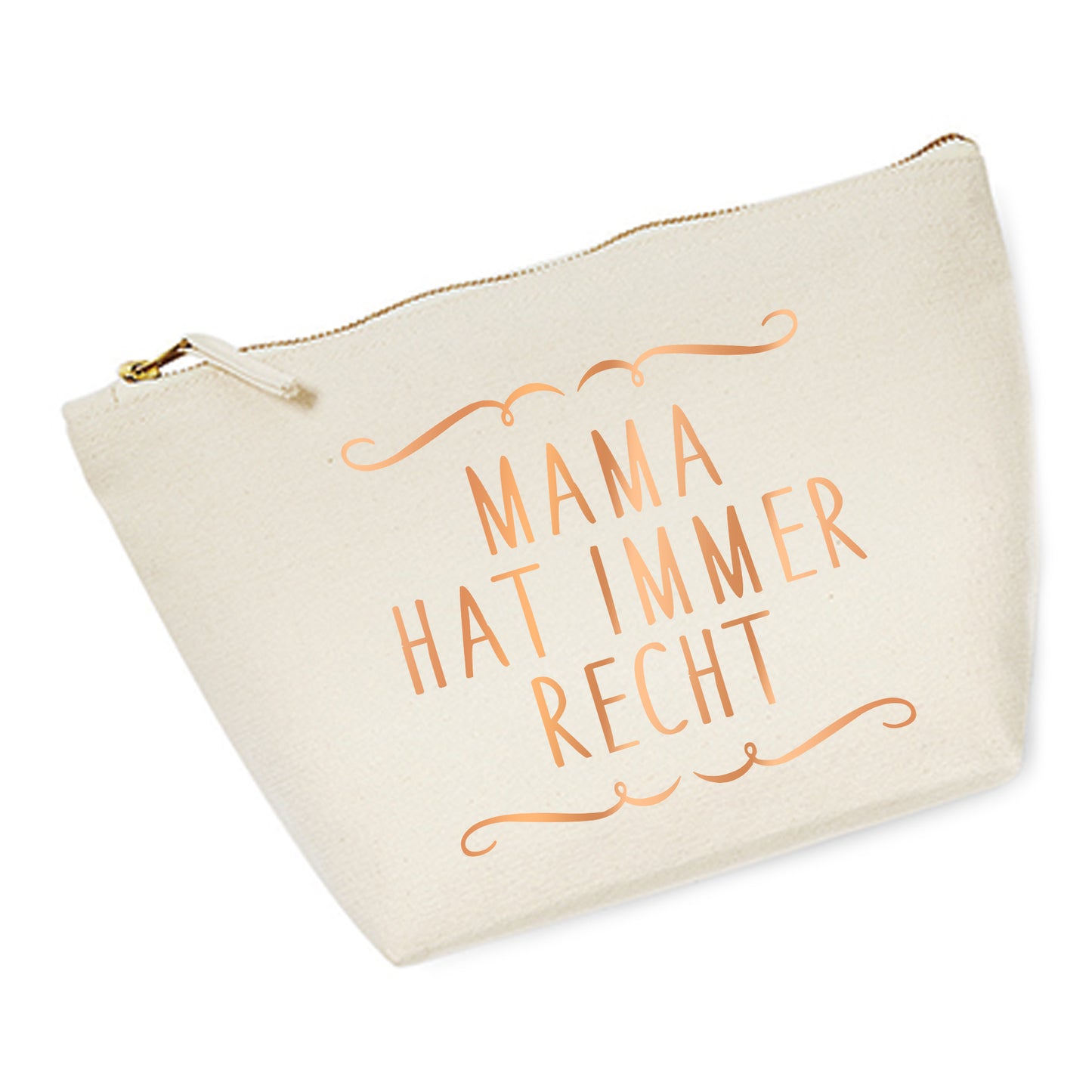 Cosmetic bag (M) 'Fuchs origami' cotton canvas