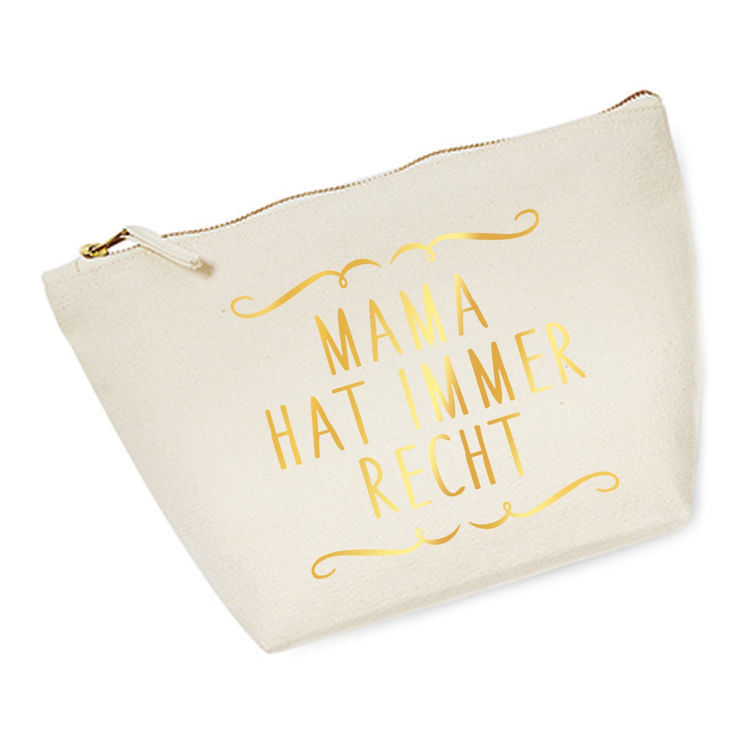 Cosmetic bag (M) 'Fuchs origami' cotton canvas