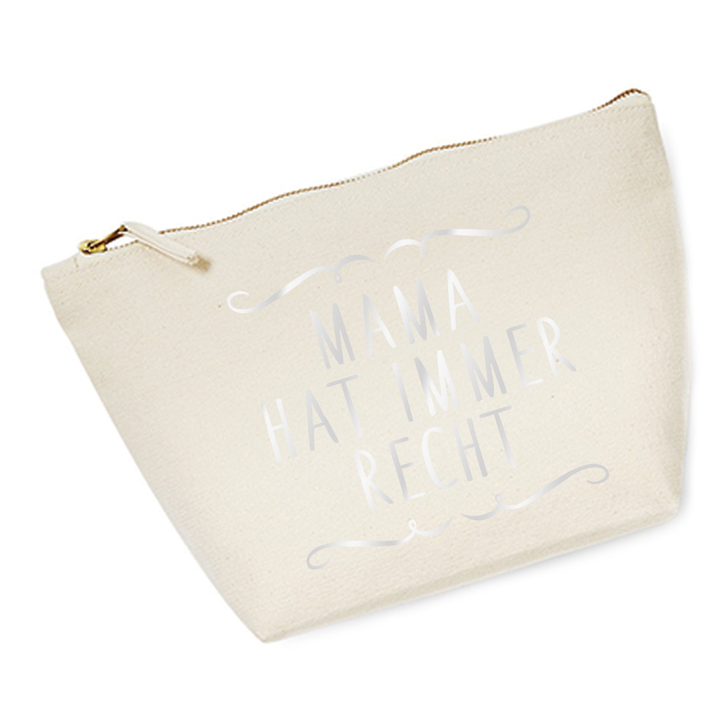 Cosmetic bag (M) 'Fuchs origami' cotton canvas