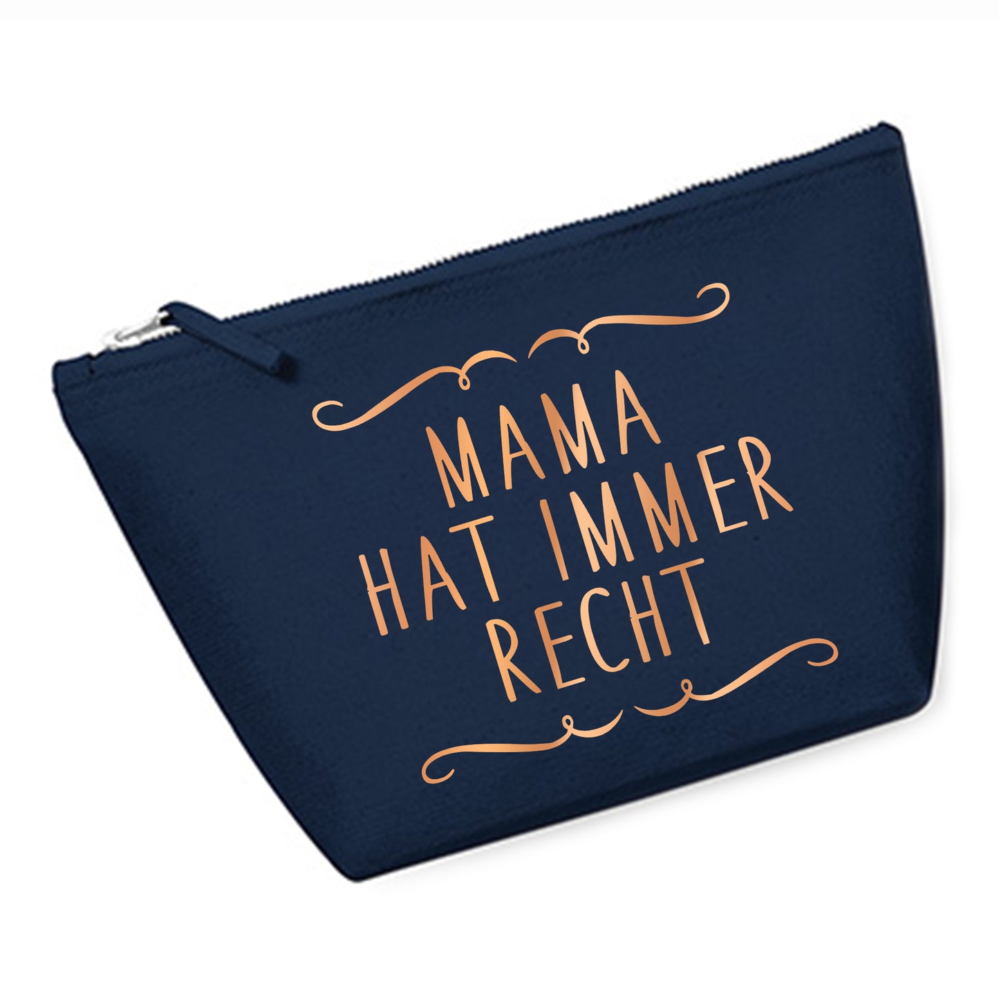 Cosmetic bag (M) 'Fuchs origami' cotton canvas