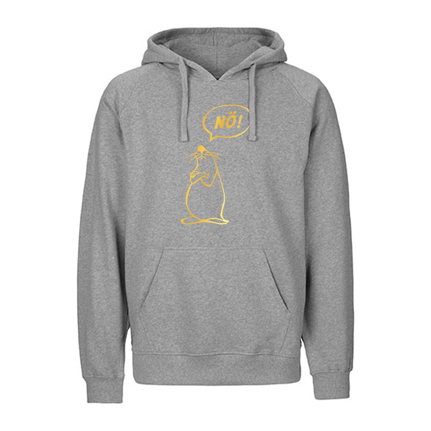 FairTrade hoodie/hoodie 'Nö comic figure' 100% organic cotton