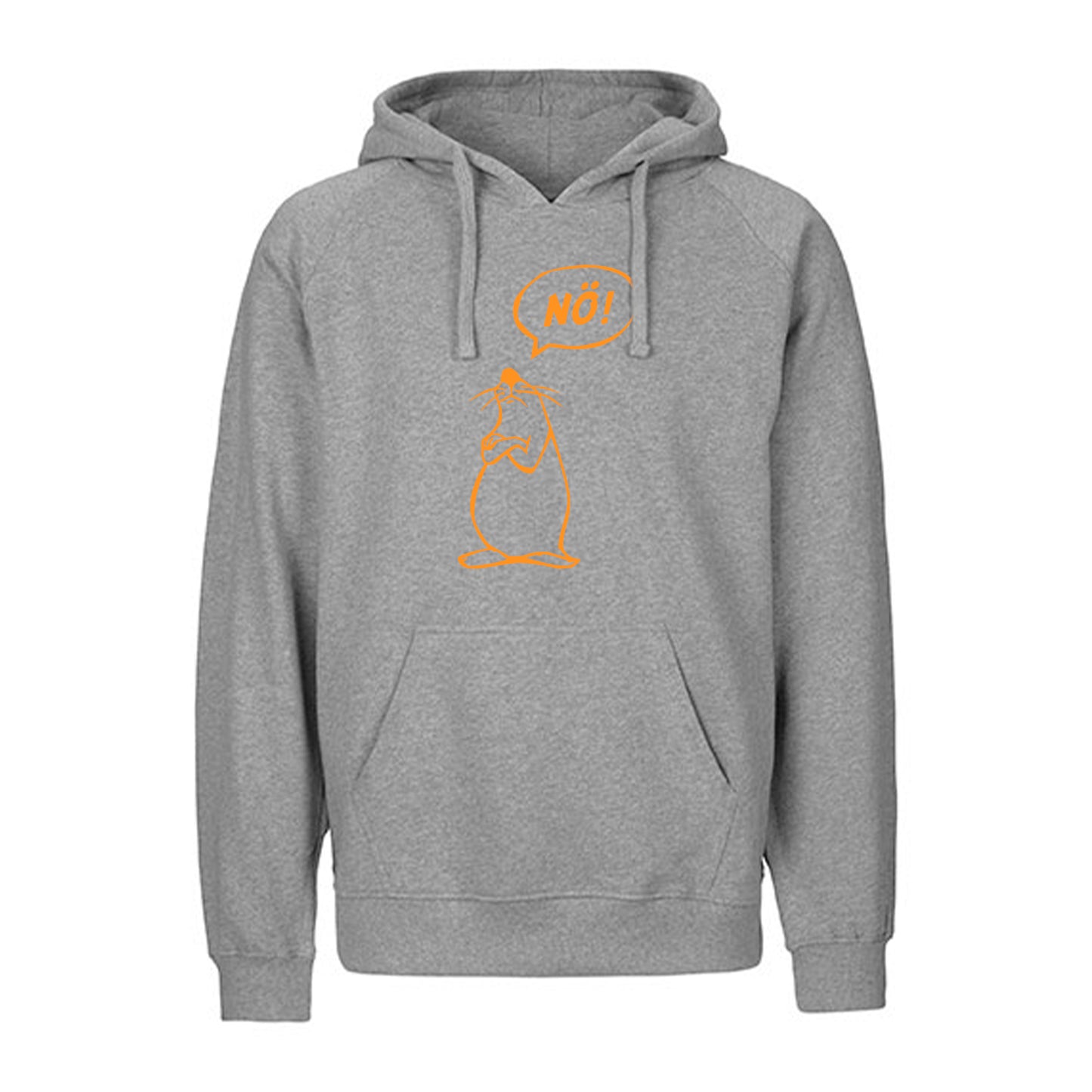 FairTrade hoodie/hoodie 'Nö comic figure' 100% organic cotton