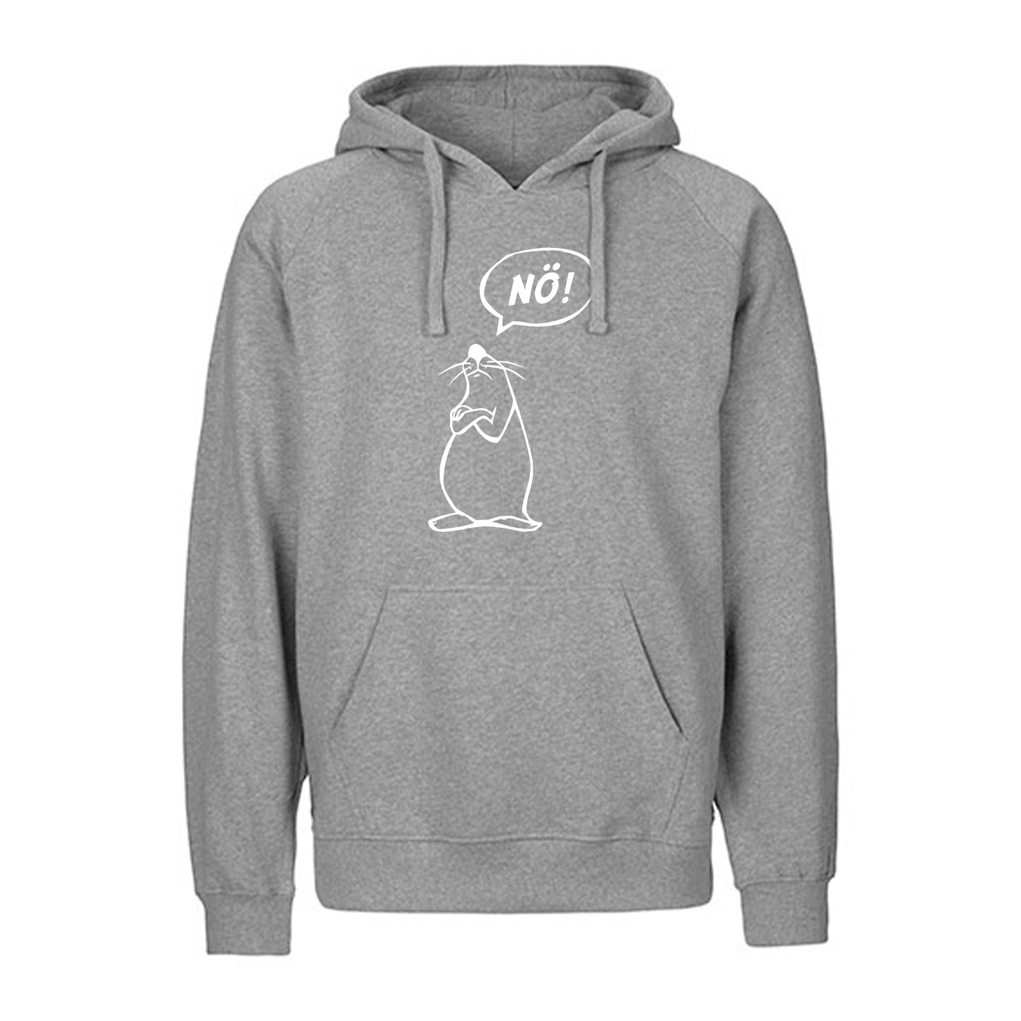 FairTrade hoodie/hoodie 'Nö comic figure' 100% organic cotton