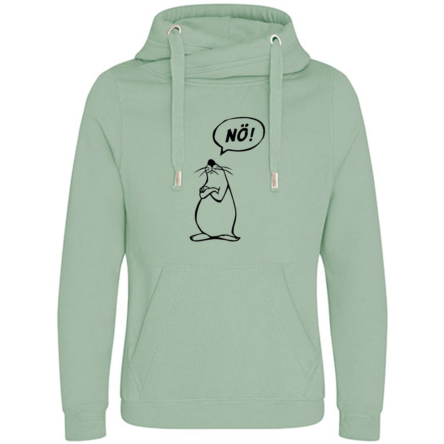 Cross Neck Hoodie/ Pulli / Motiv: Nö-Comicfigur
