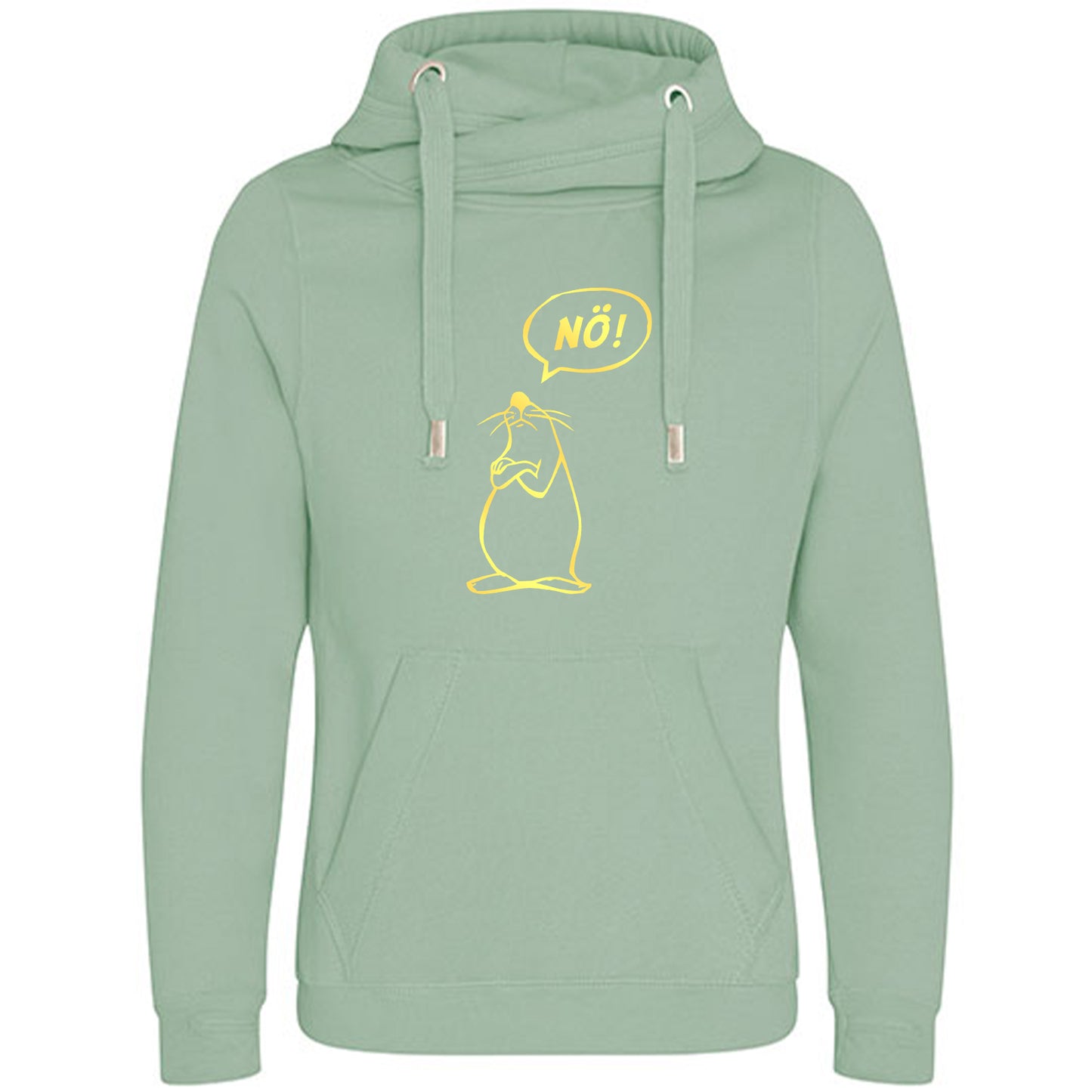 Cross Neck Hoodie/ Pulli / Motiv: Nö-Comicfigur