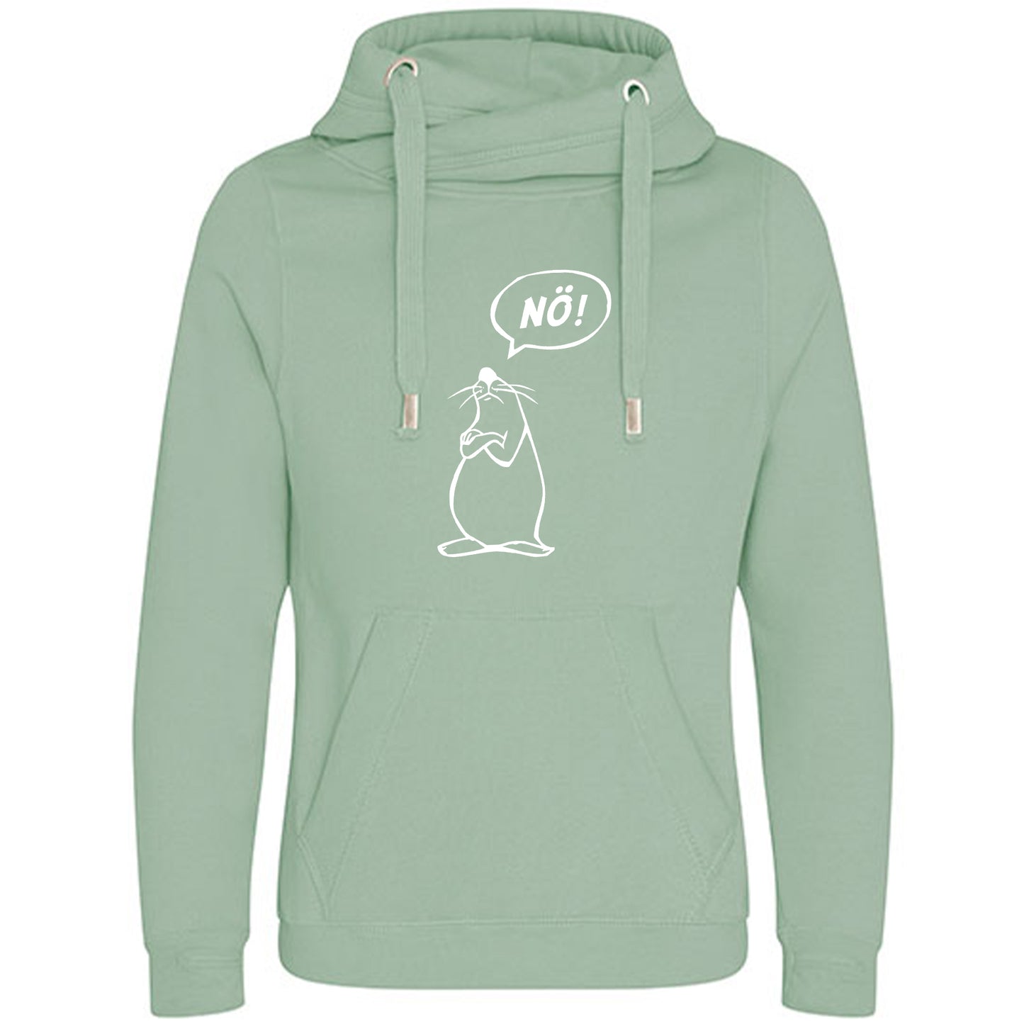 Cross Neck Hoodie/ Pulli / Motiv: Nö-Comicfigur