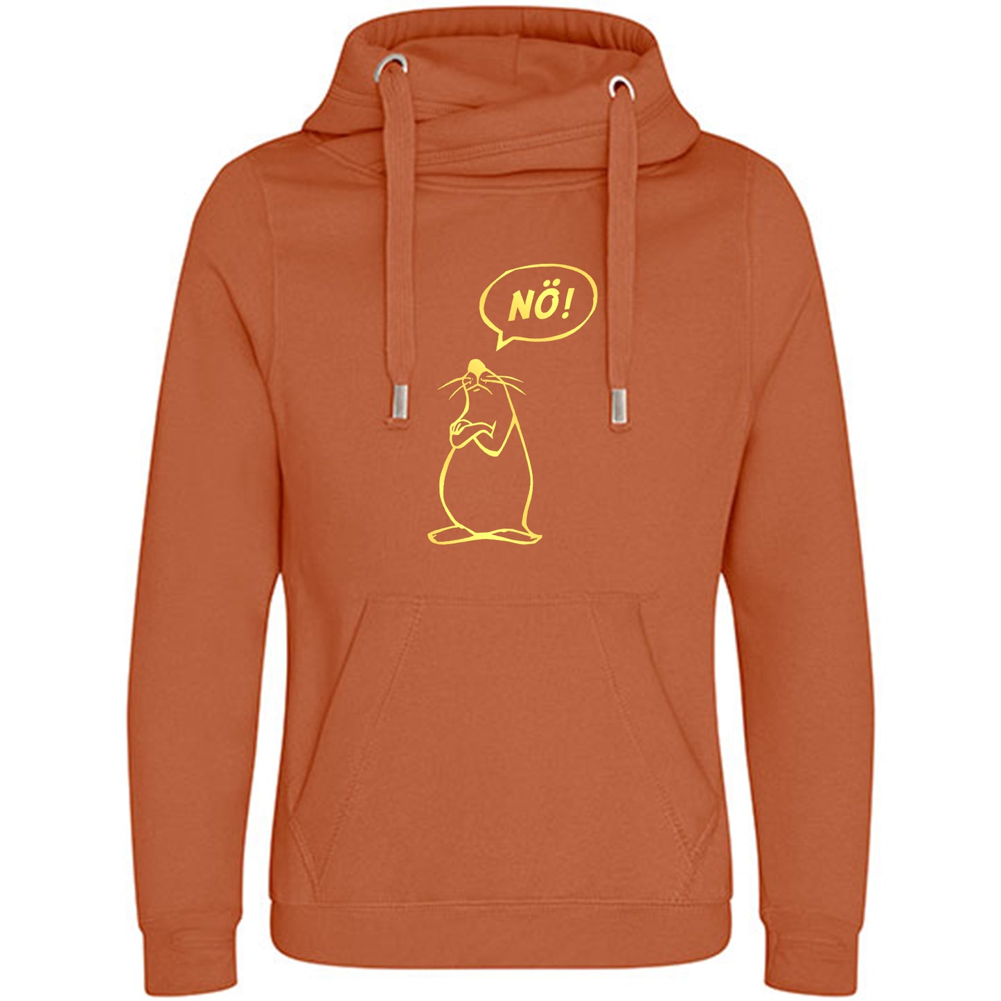 Cross Neck Hoodie/ Pulli / Motiv: Nö-Comicfigur
