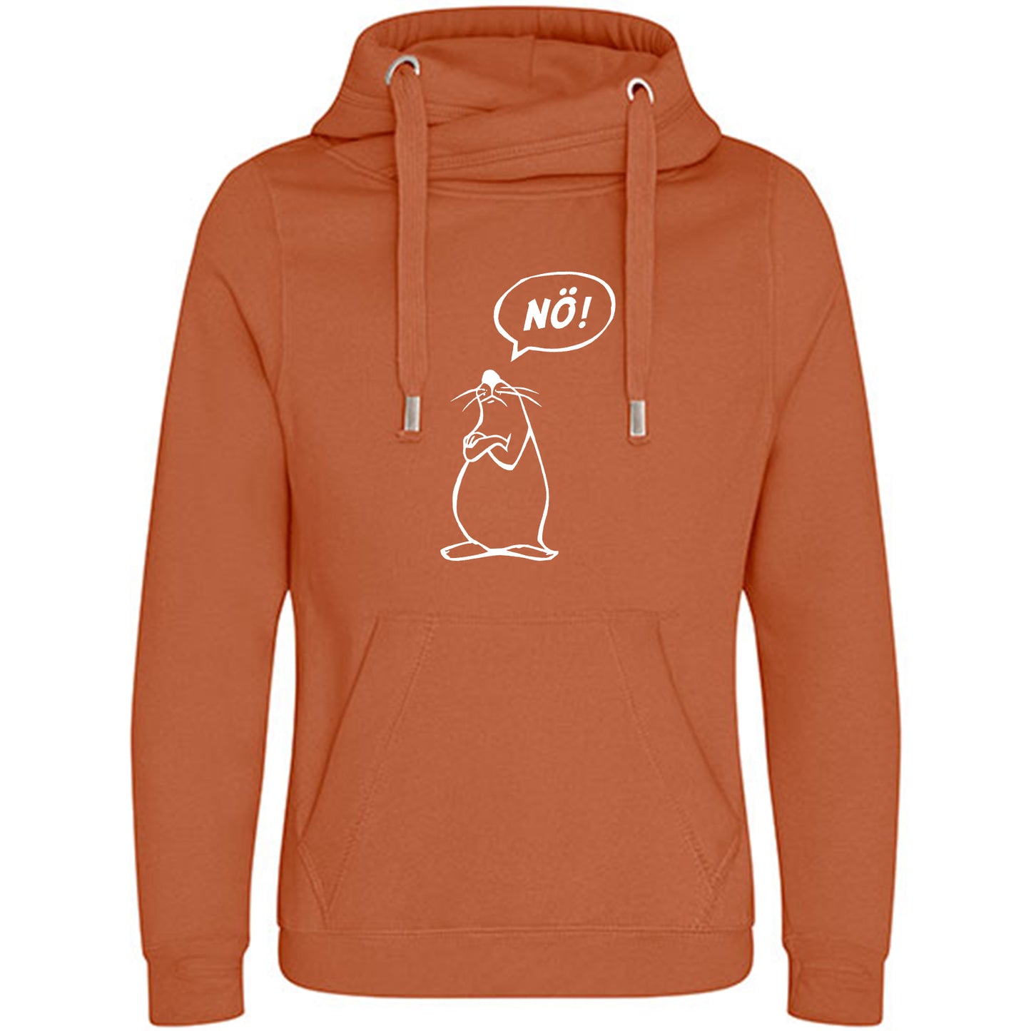 Cross Neck Hoodie/ Pulli / Motiv: Nö-Comicfigur