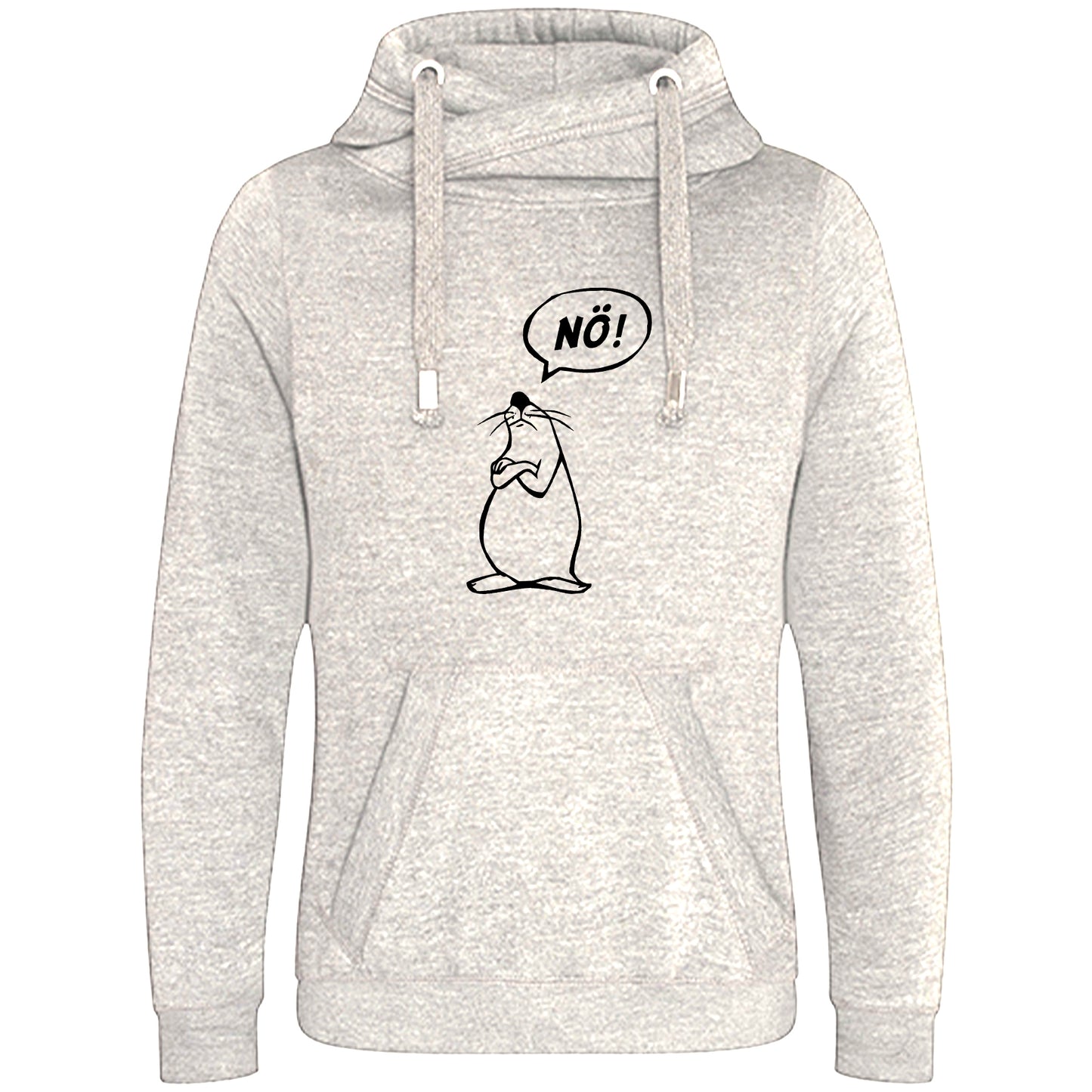 Cross Neck Hoodie/ Pulli / Motiv: Nö-Comicfigur