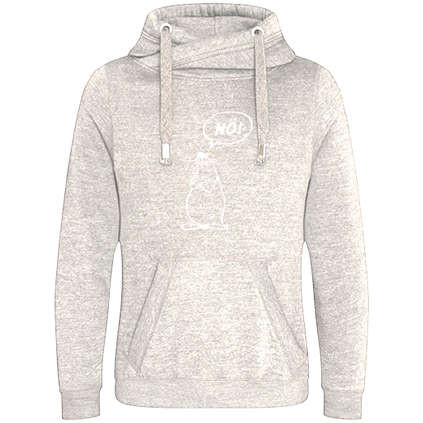 Cross Neck Hoodie/ Pulli / Motiv: Nö-Comicfigur