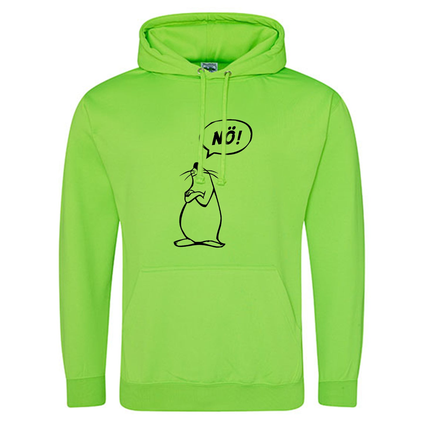 Electric Hoodie / Neon Kapuzenpulli / Motiv: Nö - Comicfigur