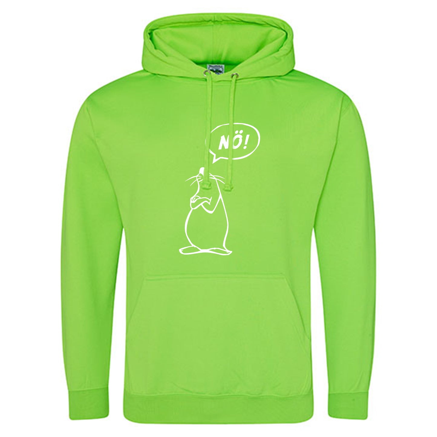 Electric Hoodie / Neon Kapuzenpulli / Motiv: Nö - Comicfigur