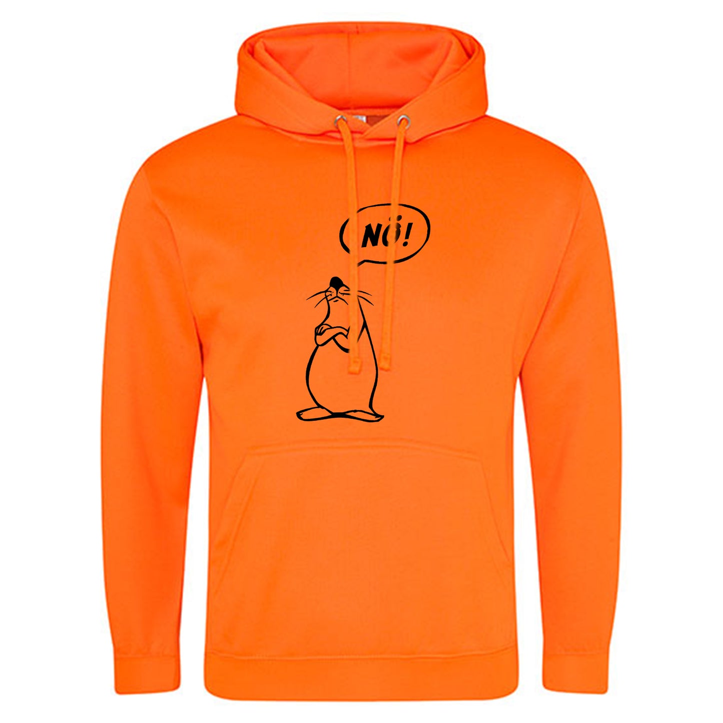 Electric Hoodie / Neon Kapuzenpulli / Motiv: Nö - Comicfigur