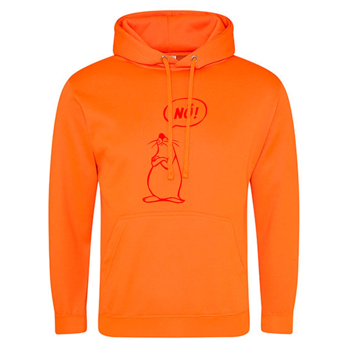 Electric Hoodie / Neon Kapuzenpulli / Motiv: Nö - Comicfigur