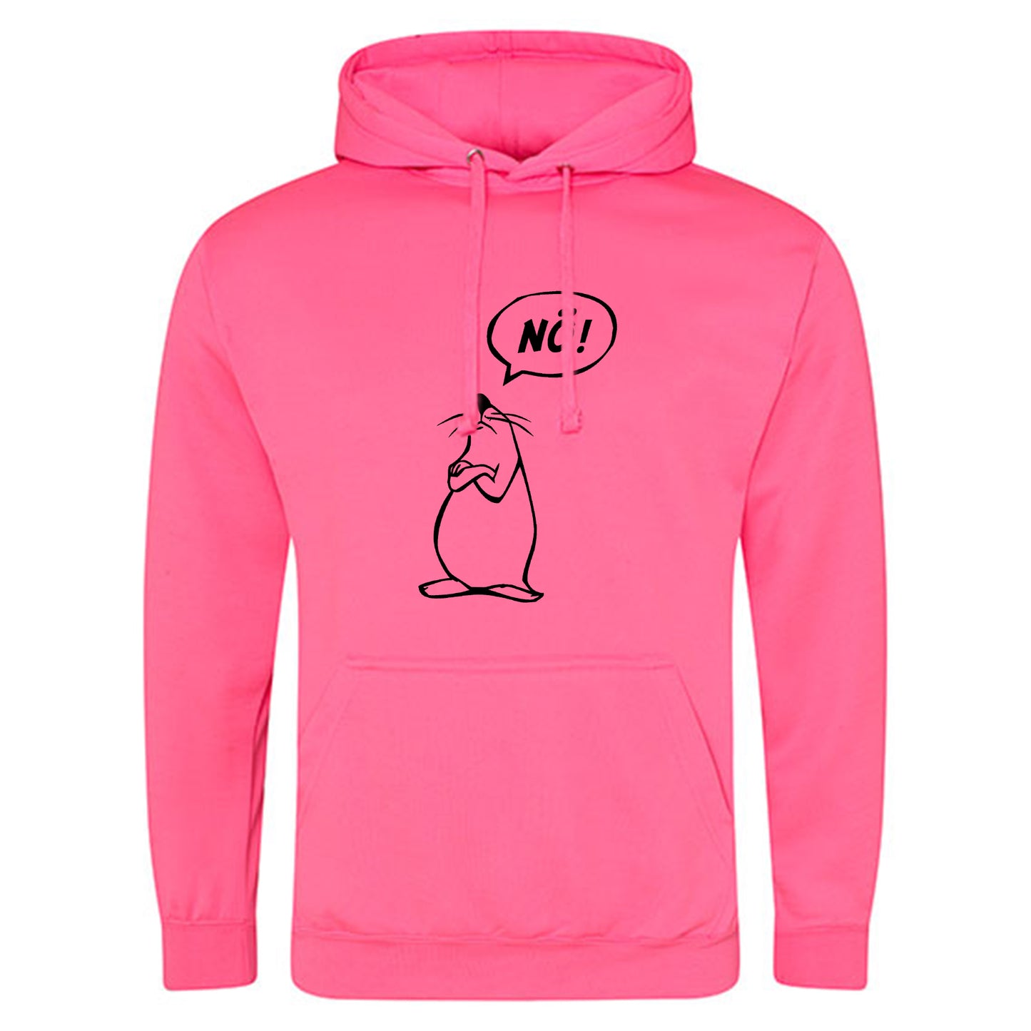 Electric Hoodie / Neon Kapuzenpulli / Motiv: Nö - Comicfigur
